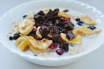 Healthy oatmeal breakfast
