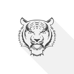 Tiger animal face icon - Illustration