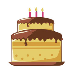delicious cake sweet icon vector illustration design