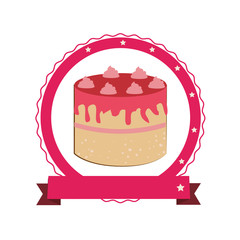 delicious cake sweet icon vector illustration design