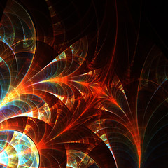 Obraz premium Abstract Fractal Pinnate Background - Fractal Art