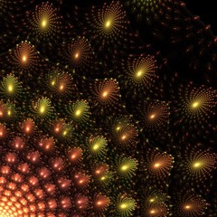 Obraz premium Abstract Fractal Laminate Scallop Background - Fractal Art