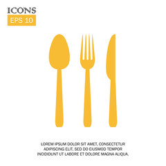vector flat design food and restaurant icon