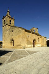 Fototapeta na wymiar Romnesque church of El Salvador (XII century), Tirgo, La Rioja