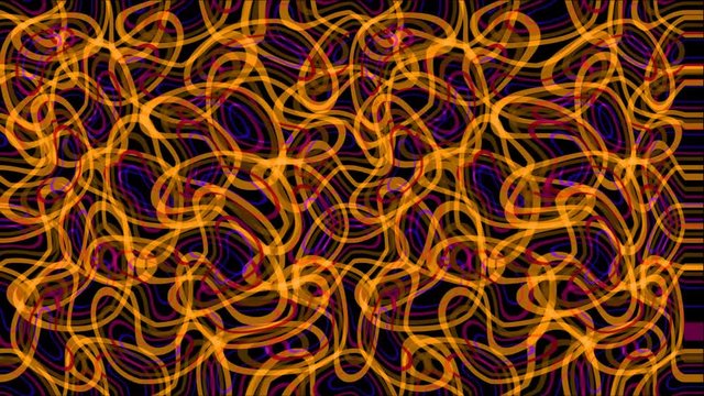 Abstract movie background with red curves on black area