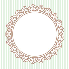 Round vintage frame