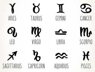 Zodiac signs set