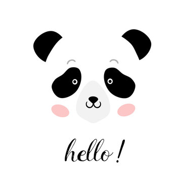 Head of Panda, vector illustration