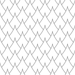 Seamless abstract vector pattern of linear pointed scales