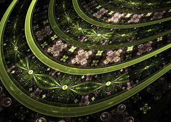  Abstract Fractal Exquisite  Pattern  Background - Fractal Art