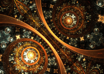 Abstract Fractal Exquisite  Pattern  Background - Fractal Art