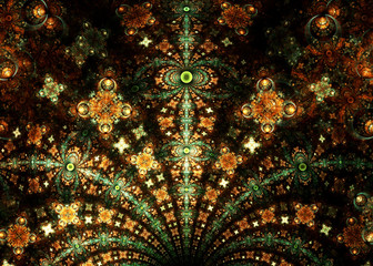 Abstract Fractal Exquisite  Pattern  Background - Fractal Art