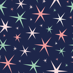 Seamless vector pattern with stars. Can be used for wallpaper, pattern fills, web page background, fabric, surface textures, gifts, wrapping paper. scrapbooking.