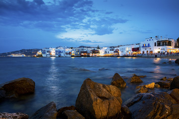 Fototapeta premium Sunset in Mykonos, Greece