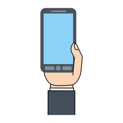 mobile phone in hand gadget vector illustration eps 10