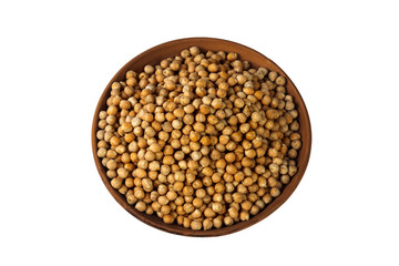 Soybeans isolated on white background