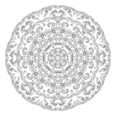 vector illustration of mandala, vintage decorative element