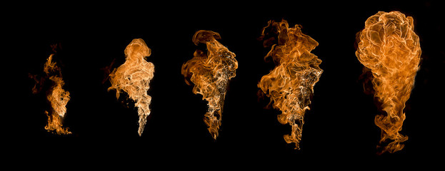 set texture fire isolated