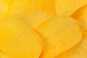 potato chips isolated on white background