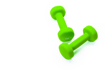 Dumbbells isolated on white