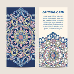 vector mock up of vintage greting card illustration