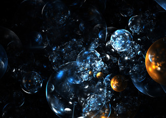 Fractal Abstract  Bubbles  Background - Fractal Art  