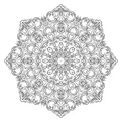 vector illustration of mandala, vintage decorative element