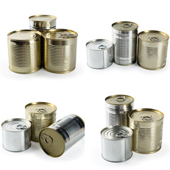Stacked Cans of Food