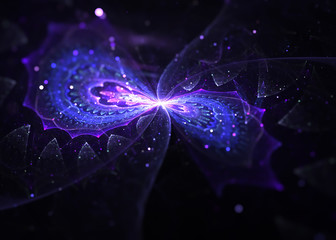 Abstract Wavy Shining  Bokeh   Background - Fractal Art