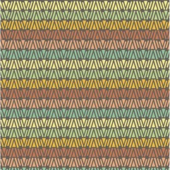 Seamless geometrical shapes horizontal pattern, orange, blue, yellow, green, red on grey, stock vector illustration