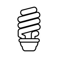 bulb saving energy light thin line vector illustration eps 10
