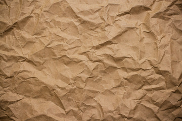 Brown crumpled wrapping paper