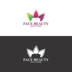 face beauty logo in vector