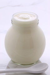 Vintage retro styling yogurt