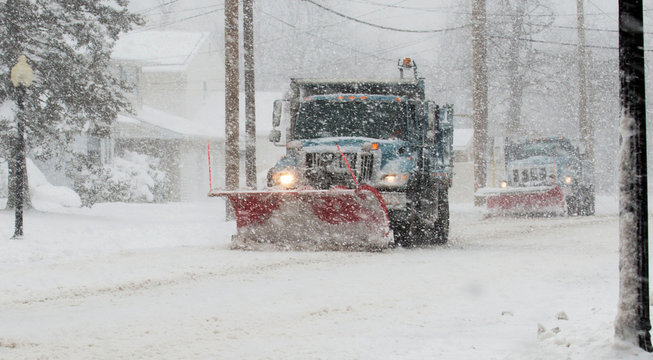 Snow plows doing their job