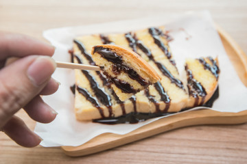 chocolate toast ,chocolate bread