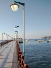 Naklejka premium Puerto Lopez Dock, Ecuador