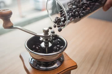 Crédence de cuisine en verre imprimé Bar a café coffee grinder