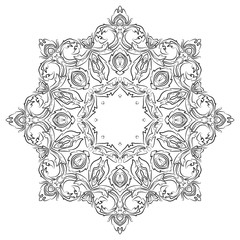 vector illustration of mandala, vintage decorative element