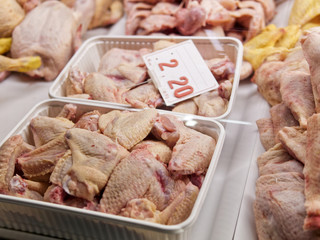 chicken meat at market