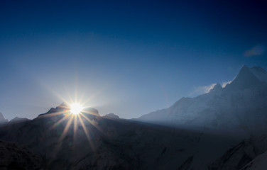 View of Annapurna Base Camp (ABC), Nepal - Himalayas