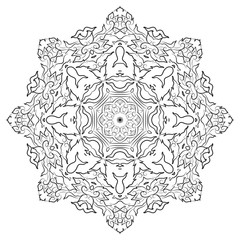 vector illustration of mandala, vintage decorative element