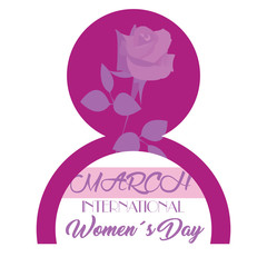 Happy women day graphic design, Vector illustration