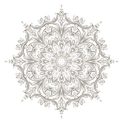 vector illustration of mandala, vintage decorative element