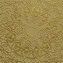 Gold Decorative mandala. Vector Illustration
