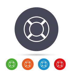 Fototapeta premium Lifebuoy sign icon. Life salvation symbol.