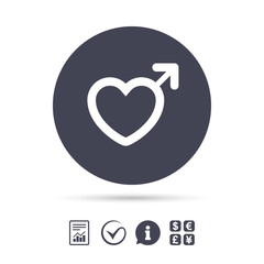 Obraz premium Male sign icon. Male sex button.