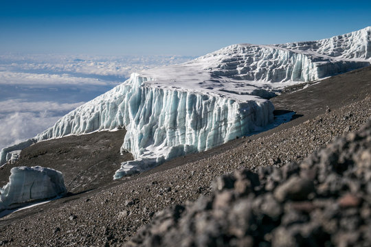 Glaciers on Mount Kilimanjaro, Tanzania