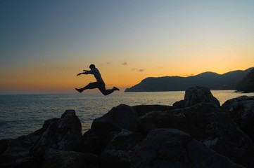 Vernazza Italy cliff jumping