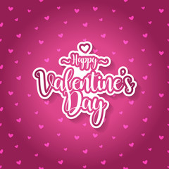 happy valentines day greeting card vector illustration